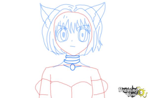 How to Draw Ichigo Momomiya from Tokyo Mew Mew - Step 8