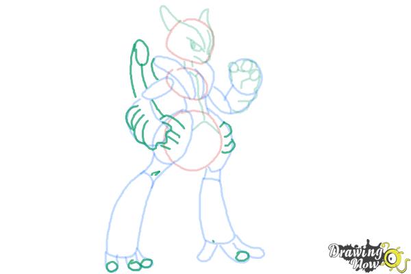 How to Draw Mega Mewtwo X - Step 8