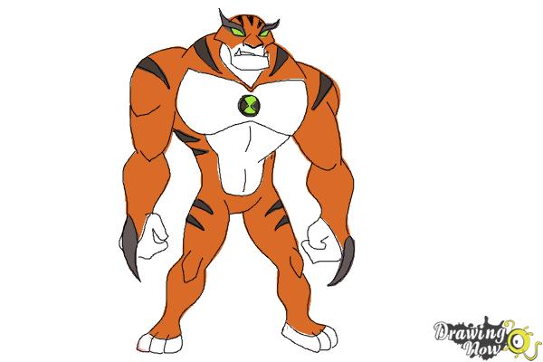 How to Draw Rath from Ben 10 Omniverse - Step 10