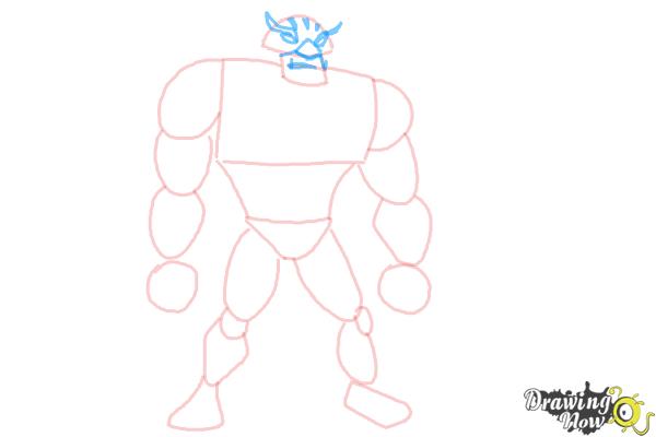 How to Draw Rath from Ben 10 Omniverse - Step 6