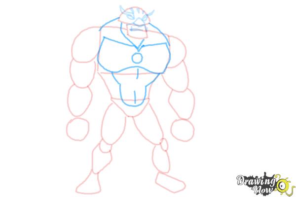 How to Draw Rath from Ben 10 Omniverse - Step 7