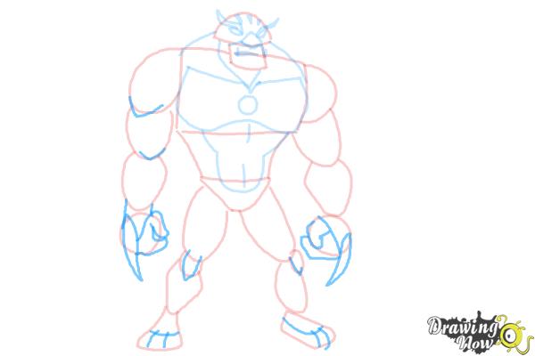 How to Draw Rath from Ben 10 Omniverse - Step 8