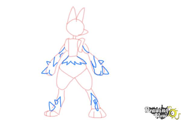 How to Draw Mega Lucario - Step 5