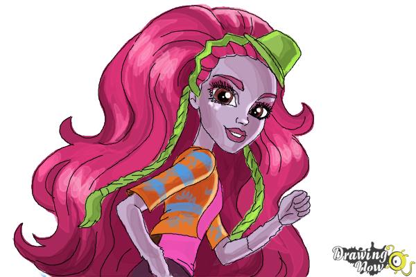 How to Draw Marisol Coxi from Monster High - Step 11 How to Draw Marisol Coxi from Monster High - Step 11