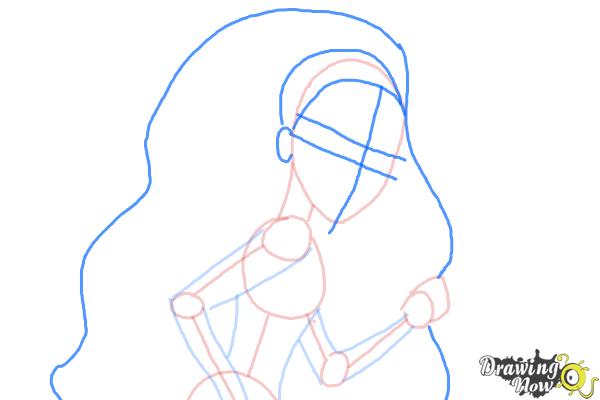 How to Draw Marisol Coxi from Monster High - Step 6 How to Draw Marisol Coxi from Monster High - Step 6