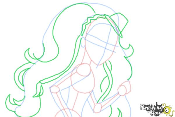 How to Draw Marisol Coxi from Monster High - Step 7 How to Draw Marisol Coxi from Monster High - Step 7