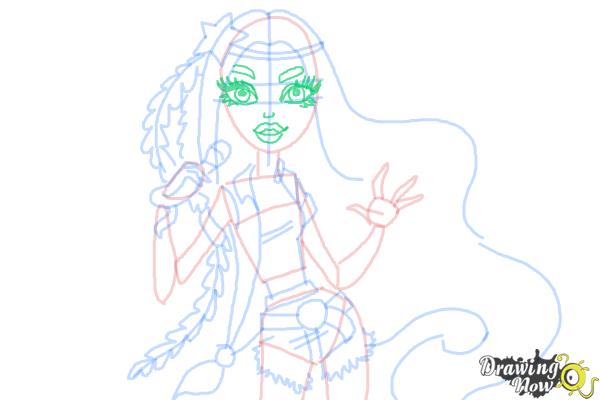 How to Draw Madison Fear from Monster High - Step 7