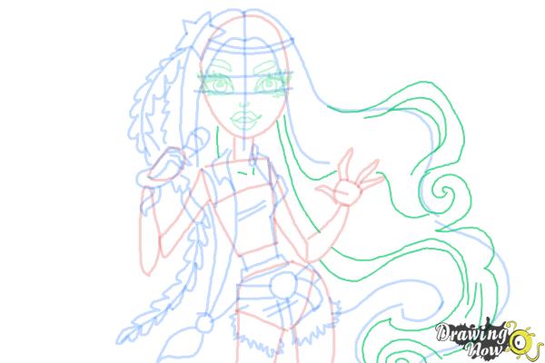 How to Draw Madison Fear from Monster High - Step 8