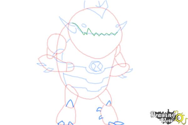 How to Draw Eatle from Ben 10 Omniverse - Step 7
