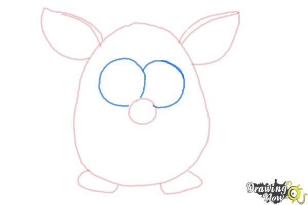 How to Draw a Furby - Step 4 How to Draw a Furby - Step 4