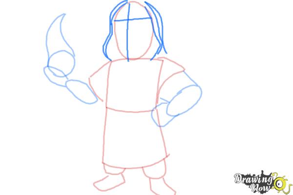 How to Draw Clash of Clans Wizard - Step 4 How to Draw Clash of Clans Wizard - Step 4