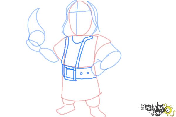 How to Draw Clash of Clans Wizard - Step 5 How to Draw Clash of Clans Wizard - Step 5