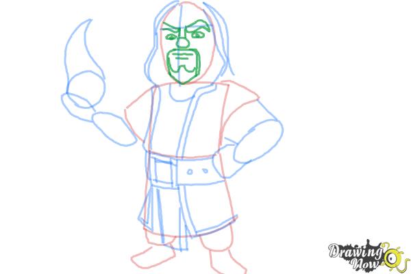 How to Draw Clash of Clans Wizard - Step 7 How to Draw Clash of Clans Wizard - Step 7