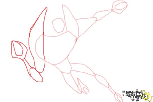 How to Draw Lodestar from Ben 10 Omniverse - Step 6