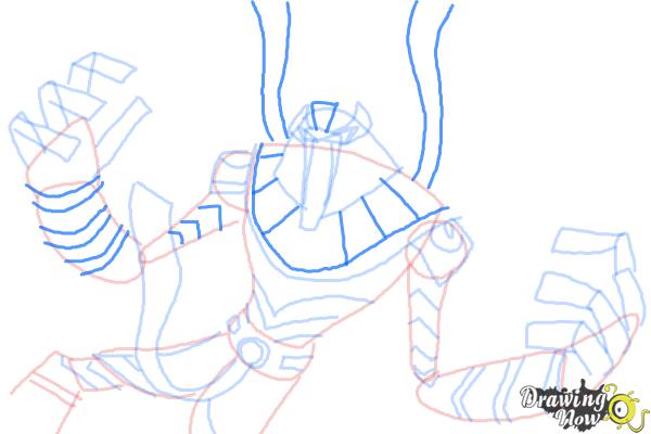 How to Draw Snare-Oh from Ben 10 Omniverse - Step 10