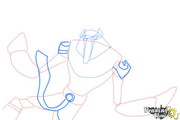 How to Draw Snare-Oh from Ben 10 Omniverse - Step 7