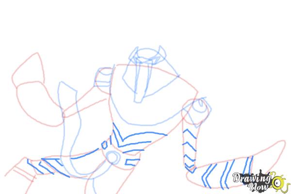 How to Draw Snare-Oh from Ben 10 Omniverse - Step 8