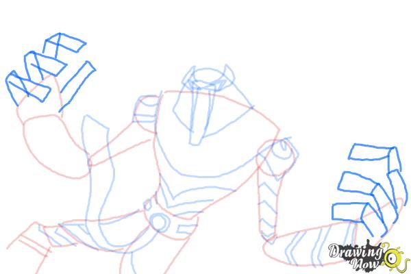 How to Draw Snare-Oh from Ben 10 Omniverse - Step 9