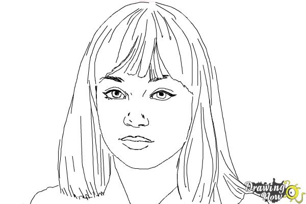 how to draw maddie ziegler step 8