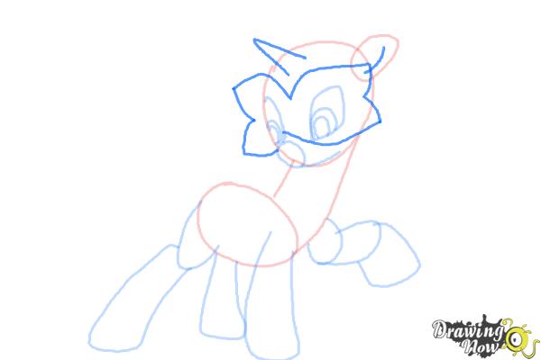 How to Draw Rarity, Radiance from Power Ponies - Step 6