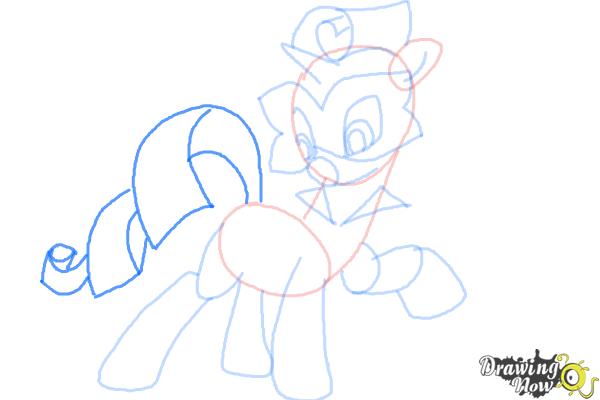 How to Draw Rarity, Radiance from Power Ponies - Step 8