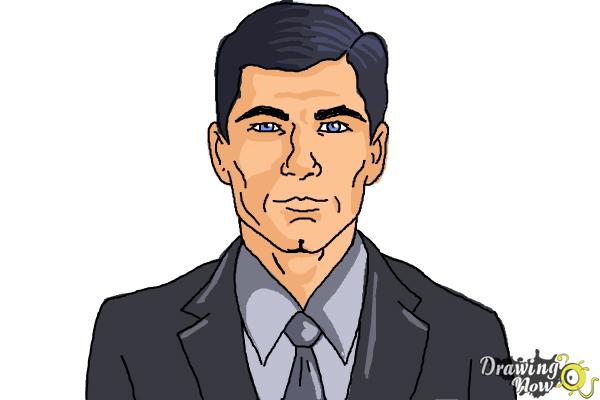 How to Draw Archer, Sterling Malory Archer from Archer - Step 10