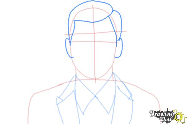 How to Draw Archer, Sterling Malory Archer from Archer - Step 5