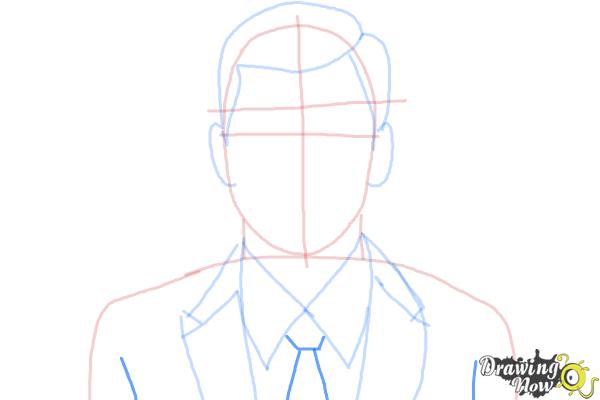 How to Draw Archer, Sterling Malory Archer from Archer - Step 6