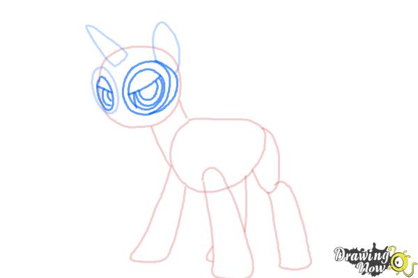 How to Draw Twilight Sparkle, Masked Matter-Horn from Power Ponies - Step 5