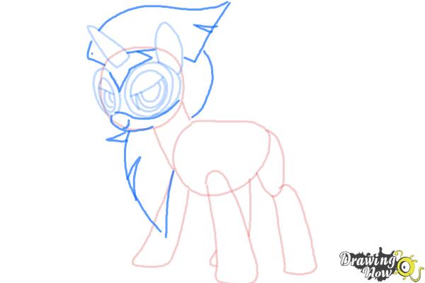 How to Draw Twilight Sparkle, Masked Matter-Horn from Power Ponies - Step 6