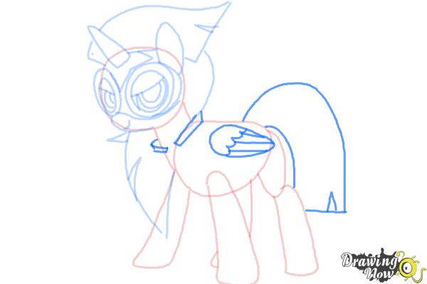 How to Draw Twilight Sparkle, Masked Matter-Horn from Power Ponies - Step 7