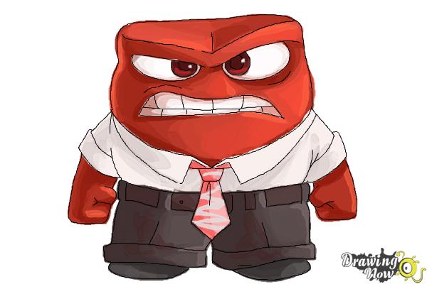 How to Draw Anger from Inside Out - Step 10