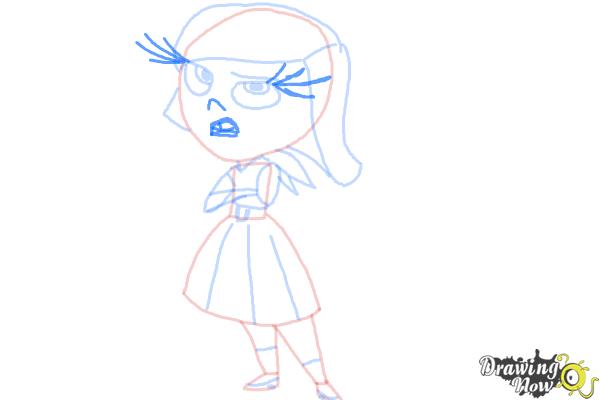 How to Draw Disgust from Inside Out - Step 7