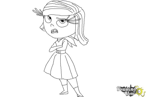 How to Draw Disgust from Inside Out - Step 8