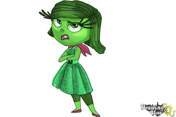 How to Draw Disgust from Inside Out - Step 9