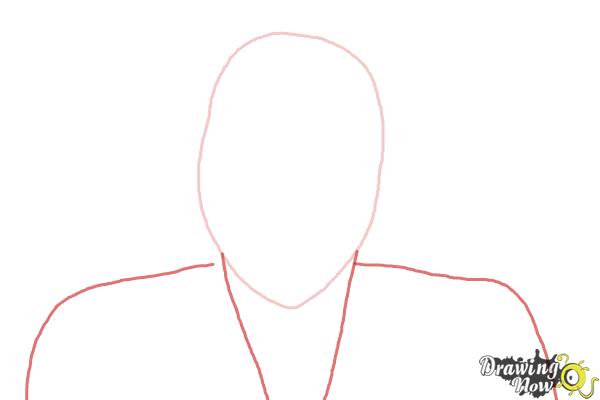 How to Draw Mystogan from Fairy Tail - Step 2 How to Draw Mystogan from Fairy Tail - Step 2
