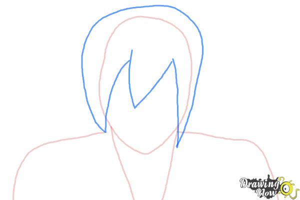 How to Draw Mystogan from Fairy Tail - Step 3 How to Draw Mystogan from Fairy Tail - Step 3