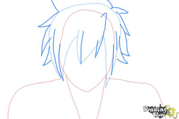 How to Draw Mystogan from Fairy Tail - Step 4 How to Draw Mystogan from Fairy Tail - Step 4
