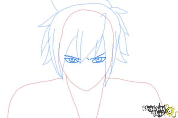 How to Draw Mystogan from Fairy Tail - Step 5 How to Draw Mystogan from Fairy Tail - Step 5