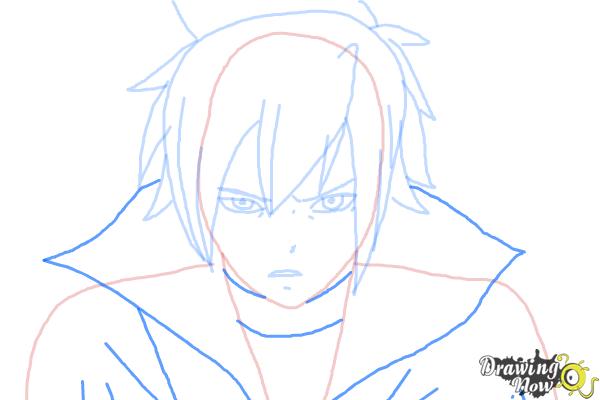 How to Draw Mystogan from Fairy Tail - Step 7