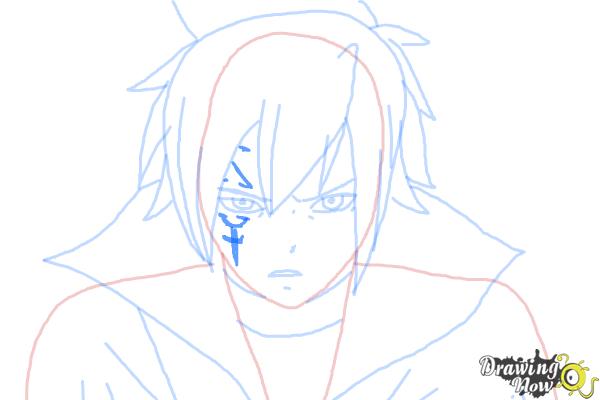 How to Draw Mystogan from Fairy Tail - Step 8