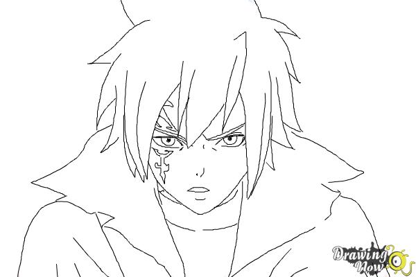How to Draw Mystogan from Fairy Tail - Step 9 How to Draw Mystogan from Fairy Tail - Step 9