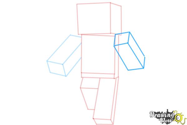 How to Draw Alex from Minecraft - Step 5