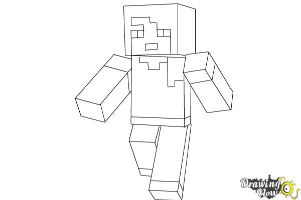 How to Draw Alex from Minecraft - DrawingNow