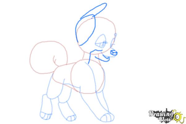 How to Draw Angel from Lady And The Tramp - Step 7