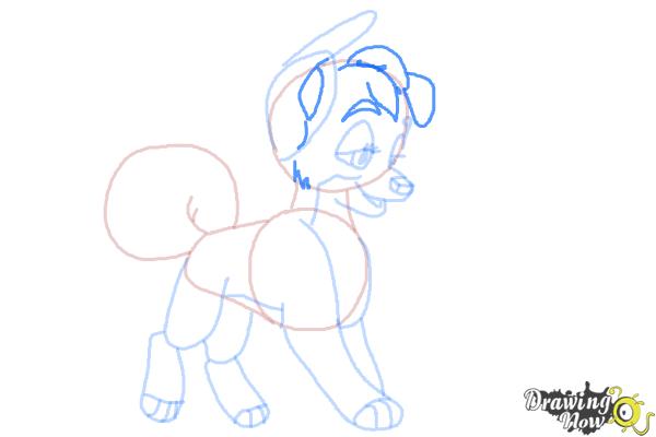 How to Draw Angel from Lady And The Tramp - Step 8