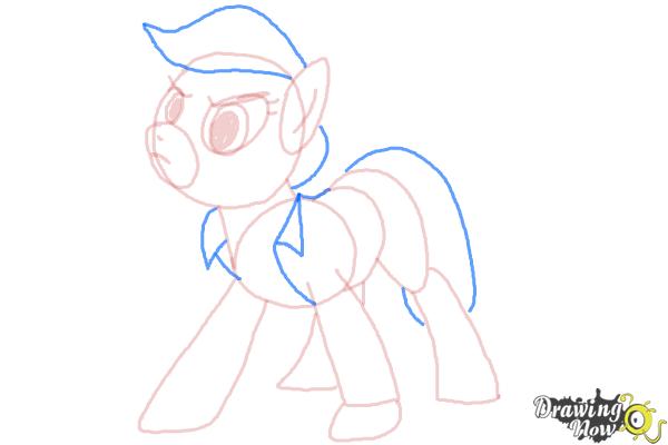 How to Draw Applejack, Mistress Mare-Velous from Power Ponies - Step 6