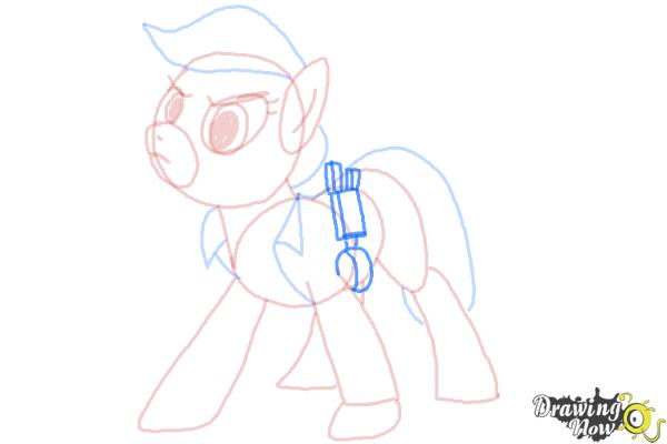 How to Draw Applejack, Mistress Mare-Velous from Power Ponies - Step 7