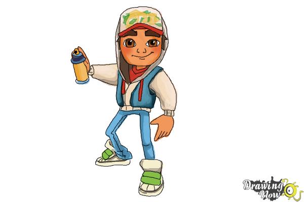 How to Draw Jake from Subway Surfers - Step 10