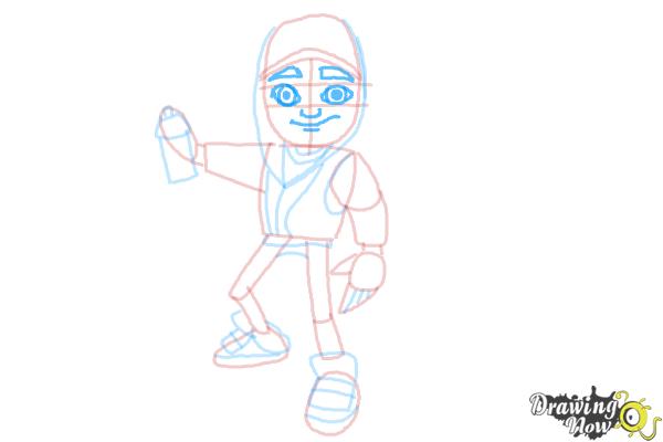 How to Draw Jake from Subway Surfers - Step 8 How to Draw Jake from Subway Surfers - Step 8
